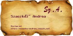 Szaszkó Andrea névjegykártya