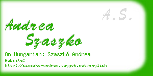 andrea szaszko business card